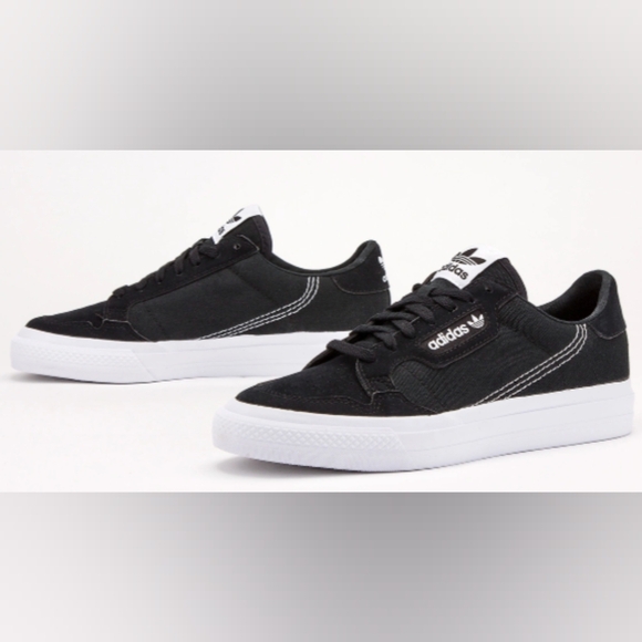 Adidas Continental Vulc Black White Men’s Classic Athletic Shoes Size 7 MSRP $75 - Picture 2 of 11